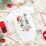 Baby's 1st Christmas Pink Or Blue Alphabet Babygrow, thumbnail 4 of 5