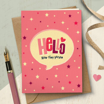 New Baby Card ‘Hello Baby Girl’, 2 of 4