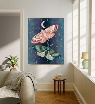 Botanical Moth Moonlight Art Print, 2 of 4