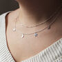 925 Sterling Silver Moon And Star Layered Necklace, thumbnail 1 of 5