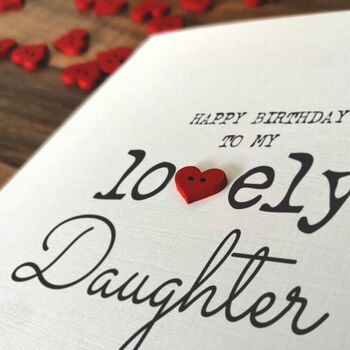 Personalised Birthday Card For Special Daughter, Handmade Card, 4 of 4