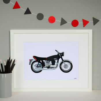 Motorbike Art Print, 8 of 9