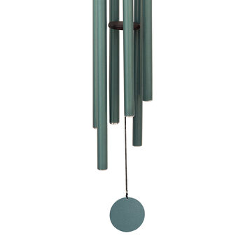 Personalised 30 Inch Aluminium Wind Chime Teal Finish, 4 of 11