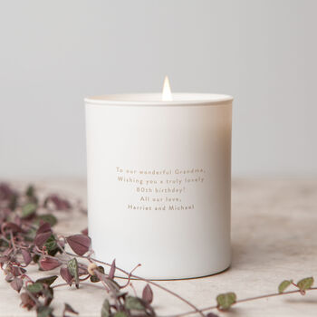 Grandma Birthday Gift Personalised Engraved Candle, 2 of 8