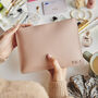 Personalised Leather Tan Pouch Bag, thumbnail 1 of 8