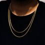 Mens Gold Plated 925 Sterling Silver Chain Necklace, thumbnail 4 of 12