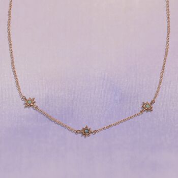 Triple Opal Starburst Necklace, 3 of 8