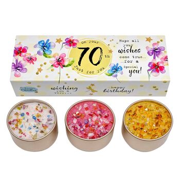 Milestone Birthday Candle Trio Gift Set, 5 of 6