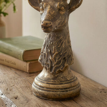 Bronze Stag Head Candle Holder, 2 of 3