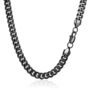 Black Steel Thick Cuban Link Chain Necklace For Men, thumbnail 4 of 7