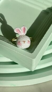 Whimsical Wonderland Rings Micro Crochet Rings, 7 of 7