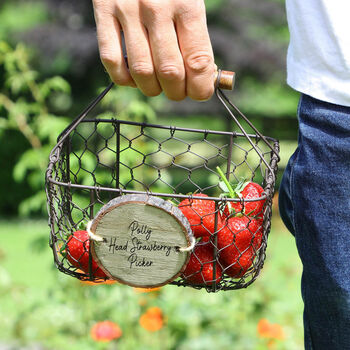 Personalised Wire Gardening Trug Basket, 3 of 3
