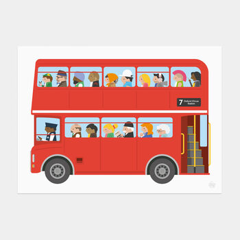 Red London Bus Print, 2 of 3