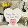 Personalised Mother's Day Nanny Wooden Ivory Heart, thumbnail 2 of 4