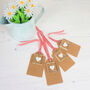 Pack Of Four Handmade Clear Glass Heart Gift Tags, thumbnail 2 of 5