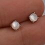 Sterling Silver Mother Of Pearl Stud Earrings, thumbnail 3 of 12