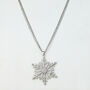 Sparkly Snowflake Pendant Necklace, thumbnail 3 of 5