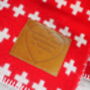 Crosses Throw With Personalised Leather Patch, thumbnail 1 of 7