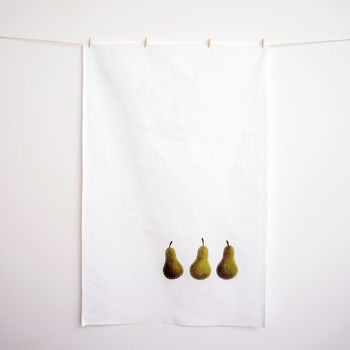 Set Of Three 'Pears' Tea Towels, 3 of 5