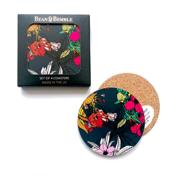 Blossom Coasters Box Set Of Four Round Heat Resistant, 2 of 10