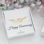 Anniversary Gift – Interlocking Hearts Sterling Silver Bracelet, thumbnail 1 of 9