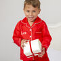 Personalised Matching Family Red Classic Christmas Cotton Pyjamas, thumbnail 4 of 8