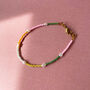 Colourful Stripe Beaded Bracelet With Freshwater Pearls, thumbnail 3 of 6