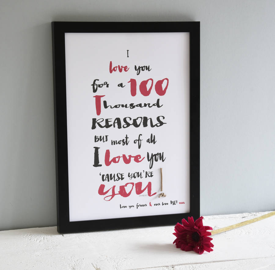 Love Quotes A4 Print