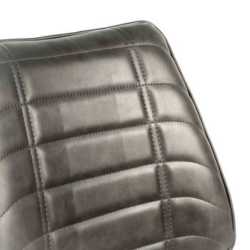 Corrine Vegan Leather Chair Grey Set Of Two, 2 of 6