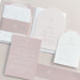 Anais Pink Floral Arch Wedding Invitations, thumbnail 2 of 5