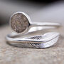 Feather Cremation Ashes Adjustable Memorial Ring, thumbnail 3 of 7