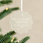 Personalised Frosted First Christmas Decoration, thumbnail 1 of 2