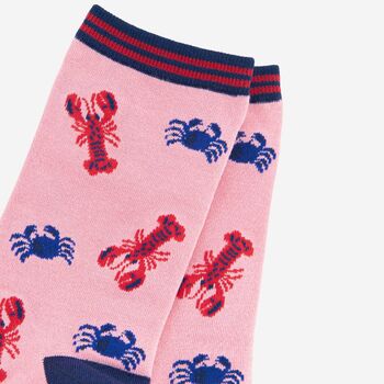 Women's Lobster And Crab Bamboo Socks, 4 of 4