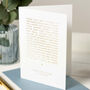 First Birthday Card For Daddy From Baby, Sentimental Keepsake, thumbnail 1 of 3