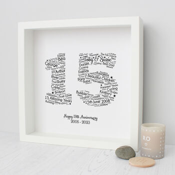 Personalised 15th Wedding Anniversary Gift For Husband, 6 of 8