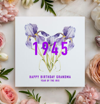 Birth Flower Card With Real Foil, 2 of 12