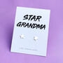 Star Grandma Sterling Silver Earrings, thumbnail 1 of 3