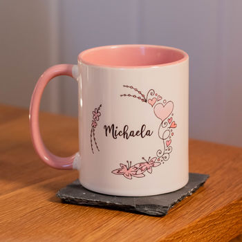 Personalised Pink Valentines Mug, 7 of 8
