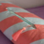 Velvet Stripe Bolster Cushion, thumbnail 2 of 6