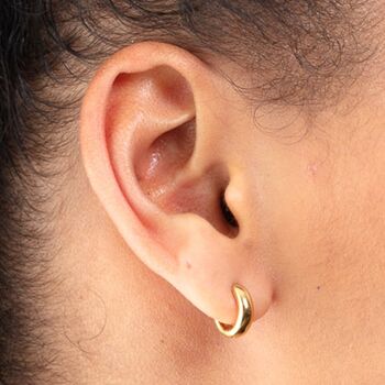Classic Chunky Single Cartilage Hoop Earring, 7mm, 2 of 6