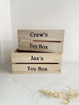 Large Personalised Wooden Storage Box, 8 of 8