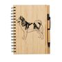 Personalised Canadian Eskimo Dog Engraved Notebook And Pen Set, thumbnail 1 of 2
