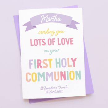 Personalised First Holy Communion Card, 3 of 9