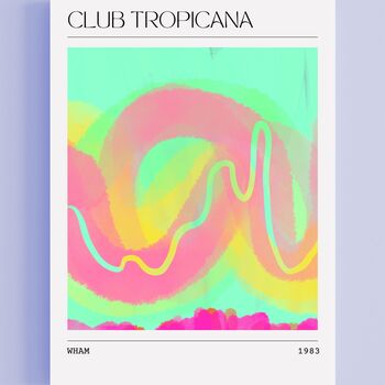 Wham Club Tropicana Song Interpretation Art Print, 2 of 2