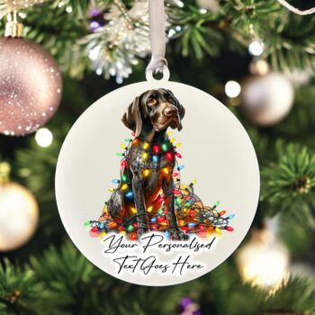 Personalised German Pointer In Christmas Lights, 3 of 10