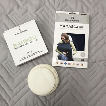 Mamascarf Breastfeeding Cover And Bamboo Breast Pads, 9 of 10