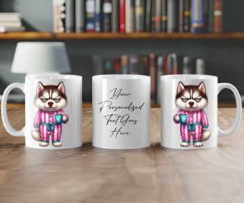 Personalised Husky Morning Coffee Pet Dog Gift Mug, 2 of 2