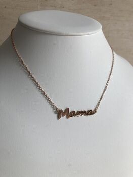 Rose Gold Mama Mum Pendant Necklace, 4 of 4