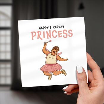 Funny Birthday Card – Princess Fairy Dress Up Design, 7 of 8