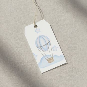 Hot Air Balloon Gift Wrapping Paper Available In Blue Or Pink, 2 of 8